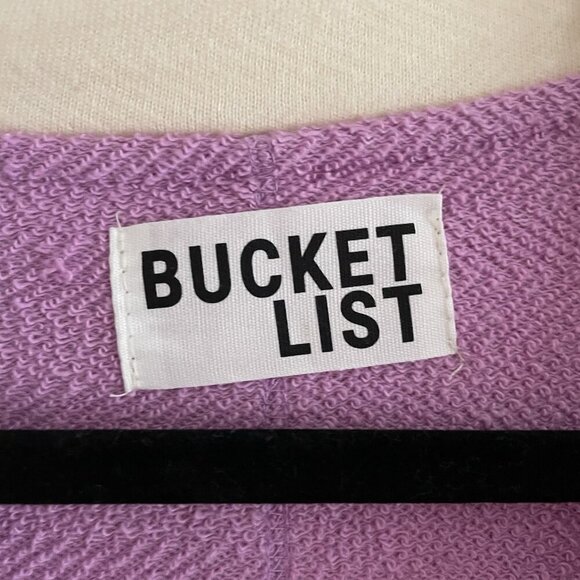 Bucket List Women S Lavender French Terry Color-Block Collared Loose Fit Romper - Picture 11 of 13